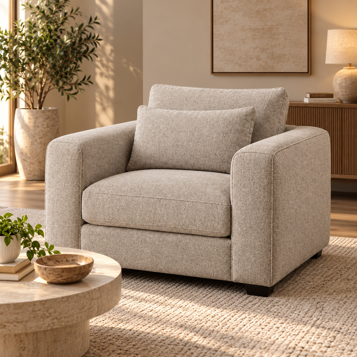 Terrona Arm Chair - Beige