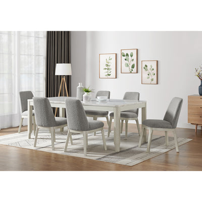 South Beach Light Grey Marbel Top Dining Table 8 Seaters Set