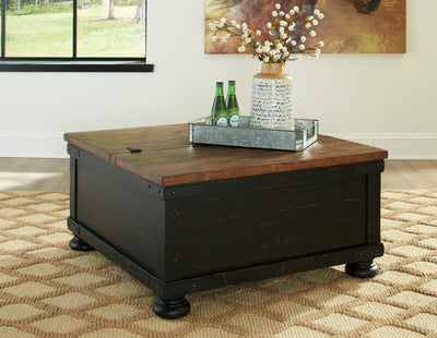 SQUARE LIFT TOP COCKTAIL TABLE