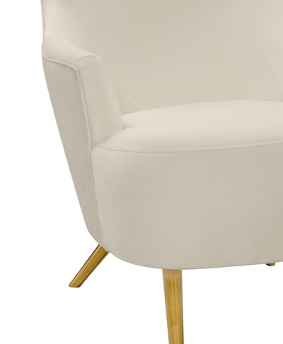 Julia Cream Wingback Velvet Chair