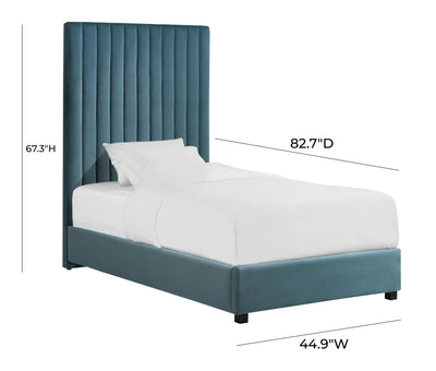 Arabelle Sea Blue Bed in Twin