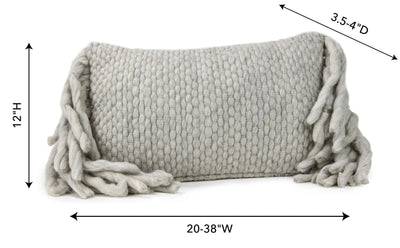 Afrino Wool Grey Pillow