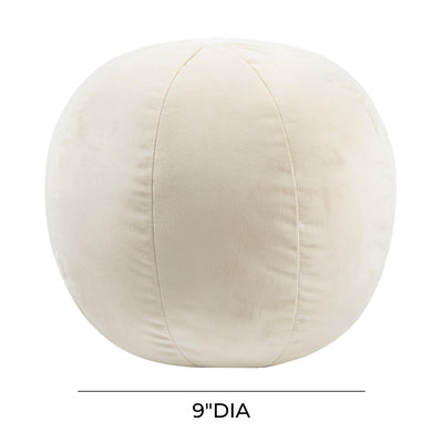Boba 9" Cream Velvet Pillow