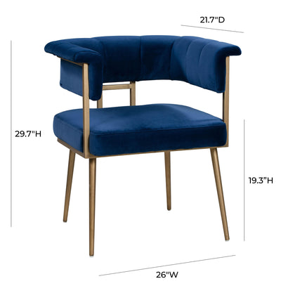 Astrid Navy Velvet Chair