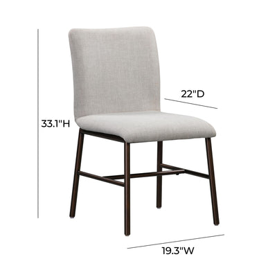Bushwick Taupe Upholstered Dining Chair (Set of 2)