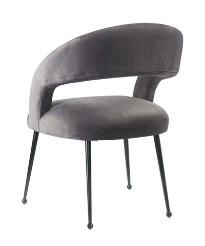 Rocco Grey Velvet Dining Chair