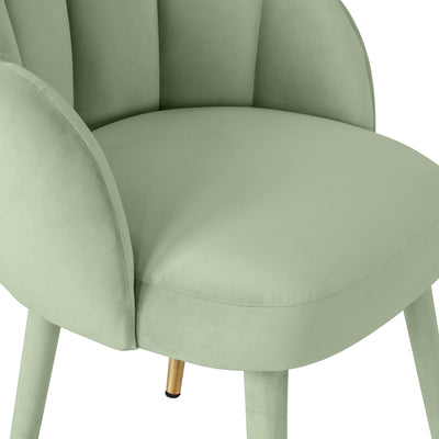 Gardenia Moss Green Velvet Dining Chair