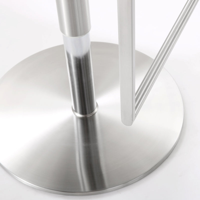 Amalfi Grey Stainless Steel Adjustable Barstool