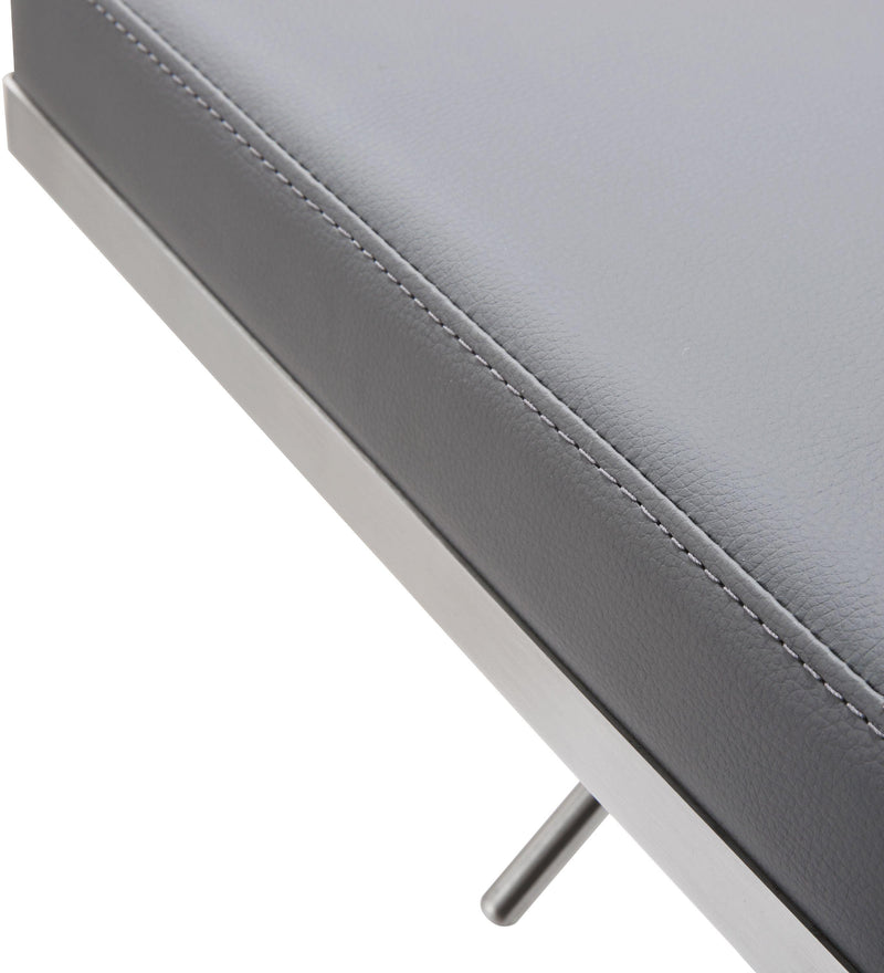 Bari Grey Steel Adjustable Barstool