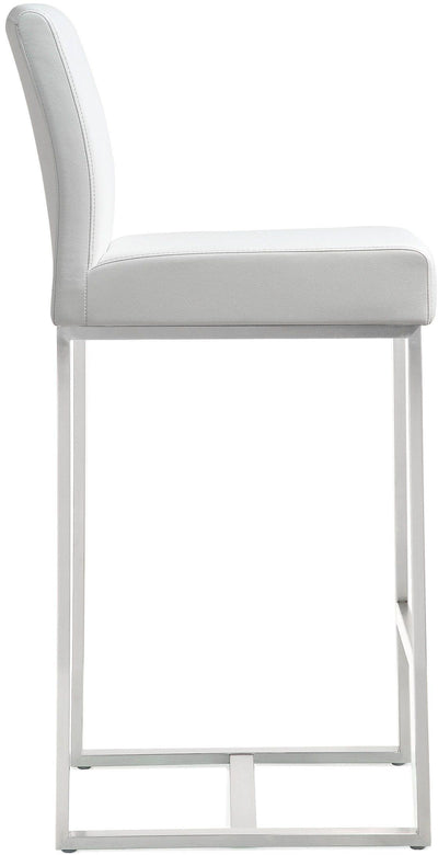 Denmark White Steel Counter Stool