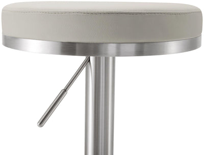 Fano Light Grey Steel Adjustable Barstool