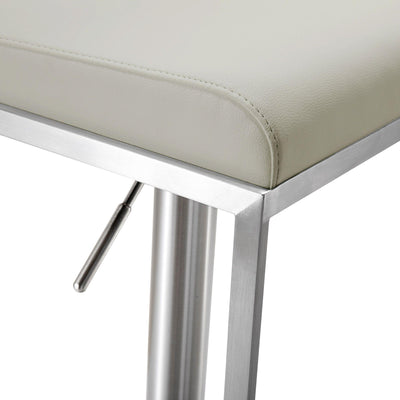 Amalfi Light Grey Stainless Steel Barstool