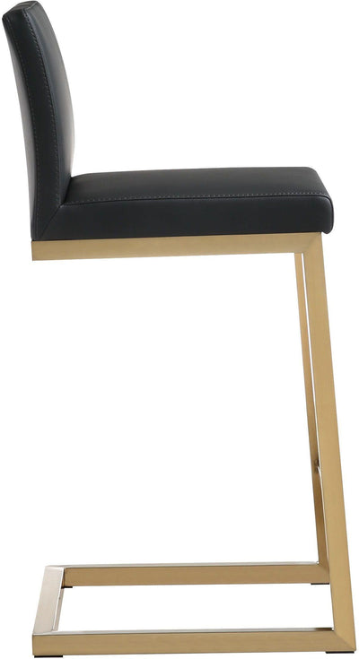 Parma Black Gold Steel Counter Stool