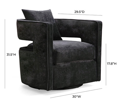Kennedy Black Swivel Chair