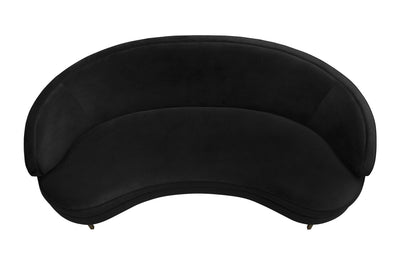 Baila Black Velvet Sofa