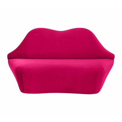 Lips Pink Velvet Settee