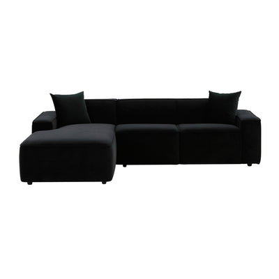 Olafur Black Velvet Sectional - LAF