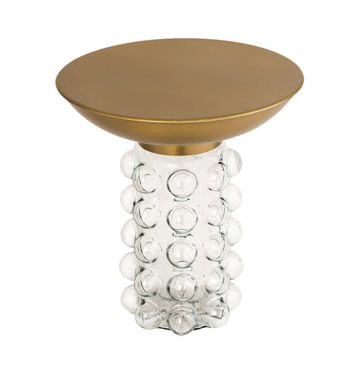 Bubble Glass/Brass Side Table