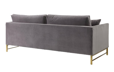 Massi Grey Velvet Sofa