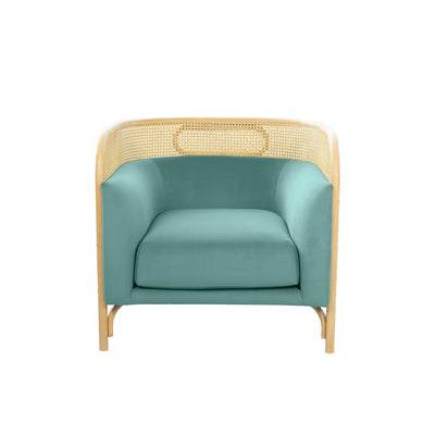 Desiree Ocean Blue Velvet Accent Chair