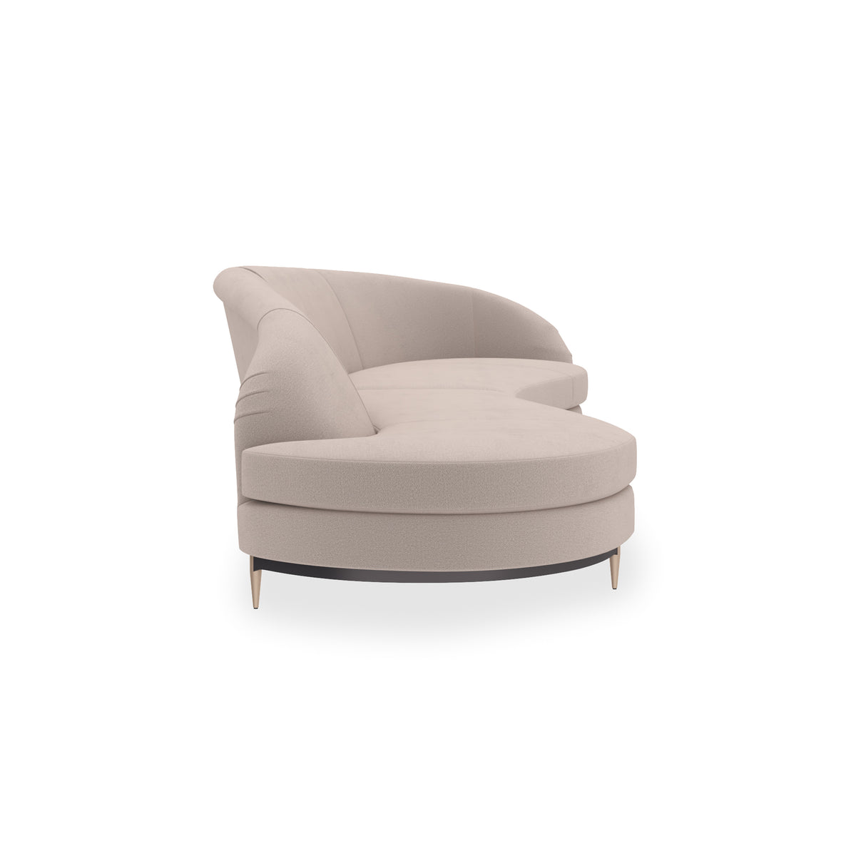 Three's Company LF Chaise 2pc Sec - Ecr