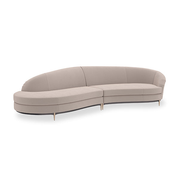 Three's Company LF Chaise 2pc Sec - Ecr