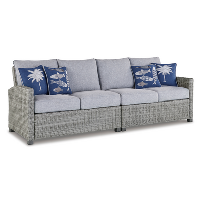 Naples Beach Outdoor Right and Left-arm Facing Loveseat with Cushion (Set of 2)