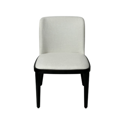 off-white dining chair black legs
