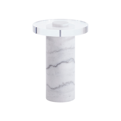 Marble end table wiht the acrylic top