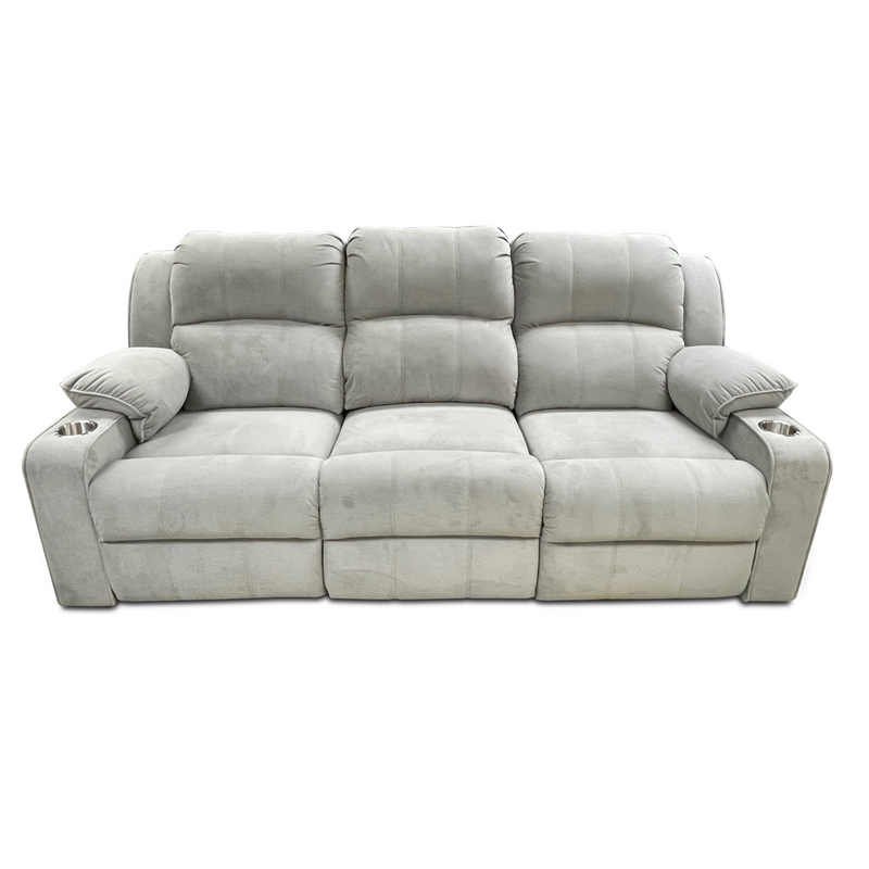 Recover Reclining Sofa with Drop Down Table