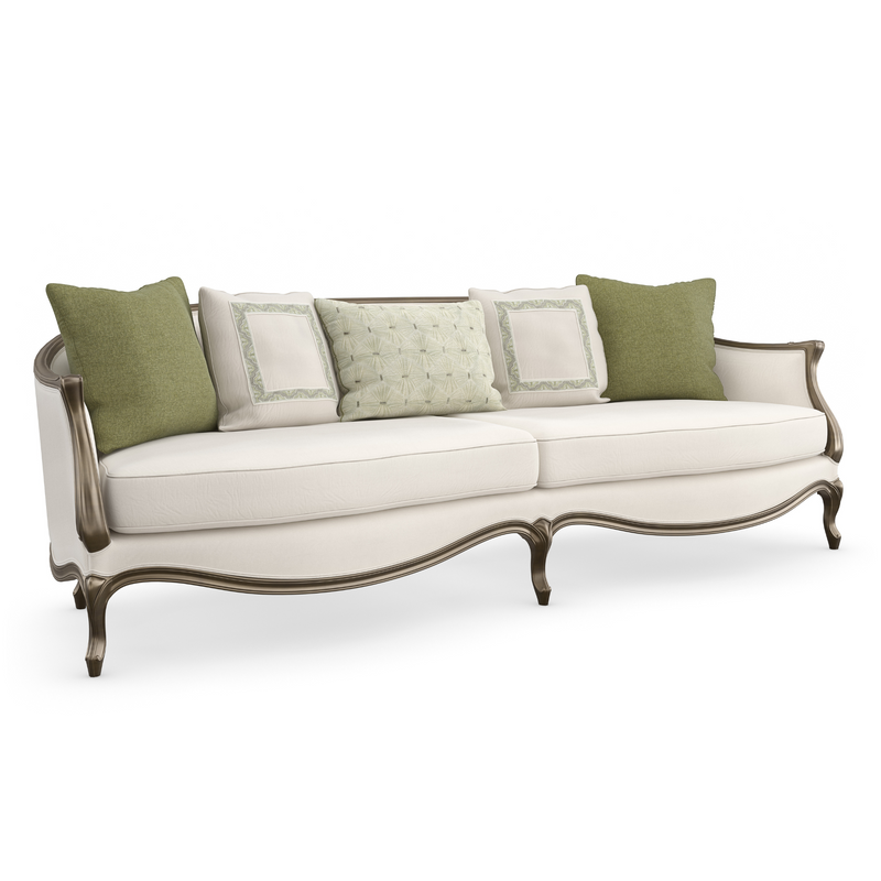 Intl-Classic Upholstery - Le Canape 110" XL Sofa (Green Gold)