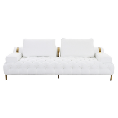 Tufting White 3 Seater Sofa (240cm)