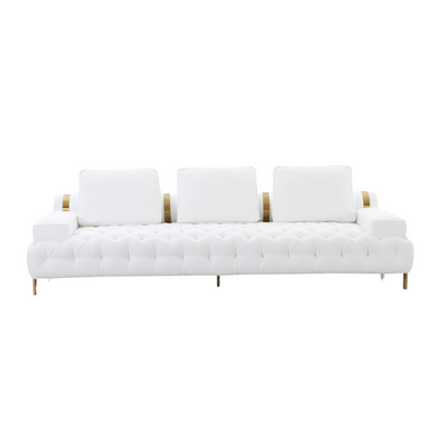 Tufting White 4 Seater Sofa (280cm)