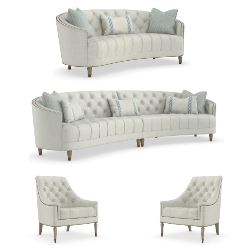 Classic Elegance - Sky Blue Sofa Set