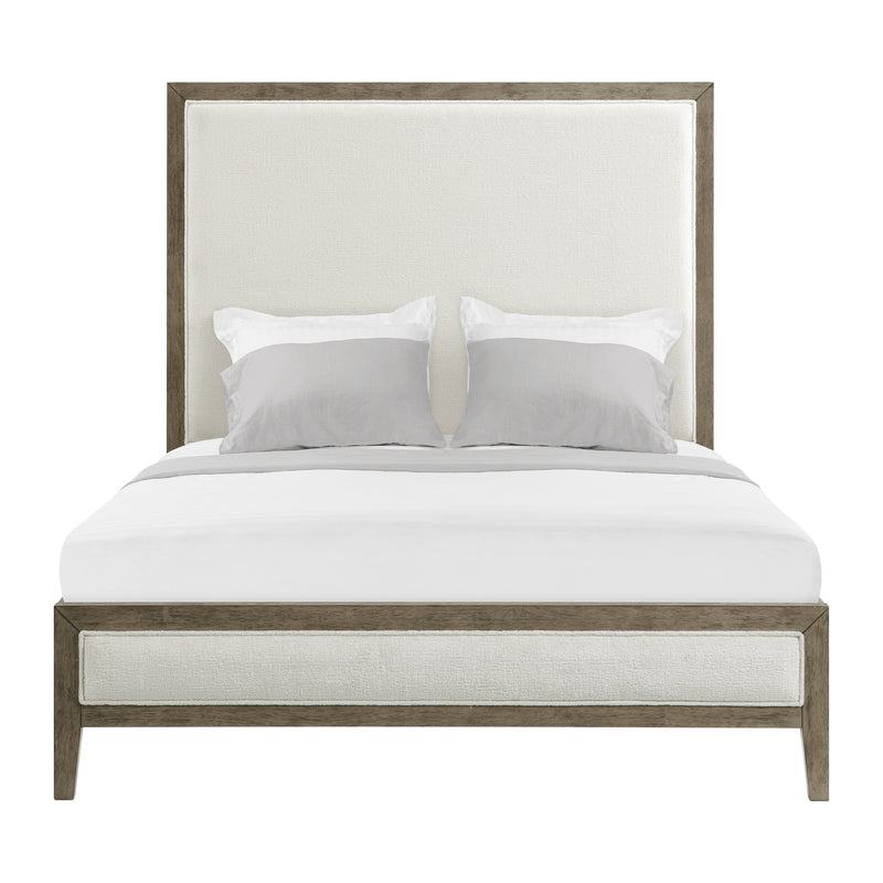 Versailles Contemporary White Bouclé Bed