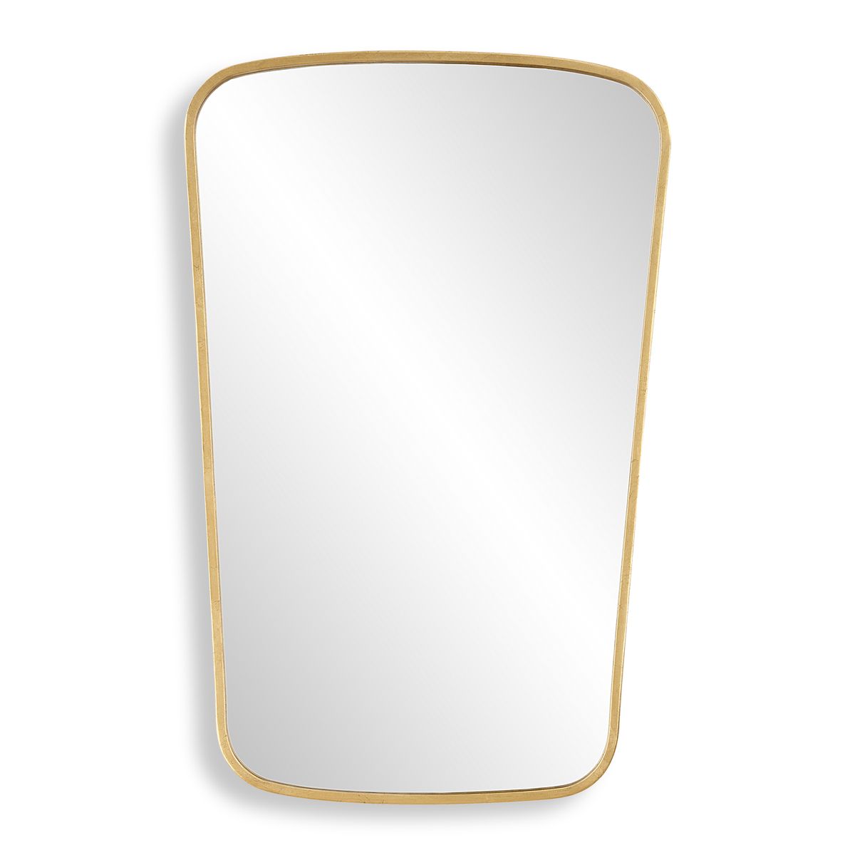 Curved Gold Leaf Mirror