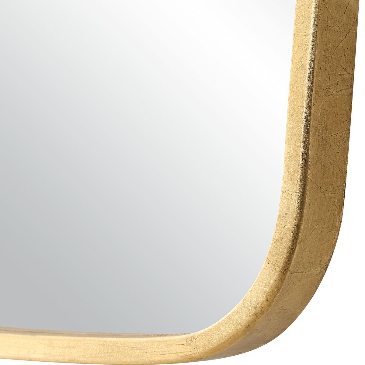 Curved Gold Leaf Mirror