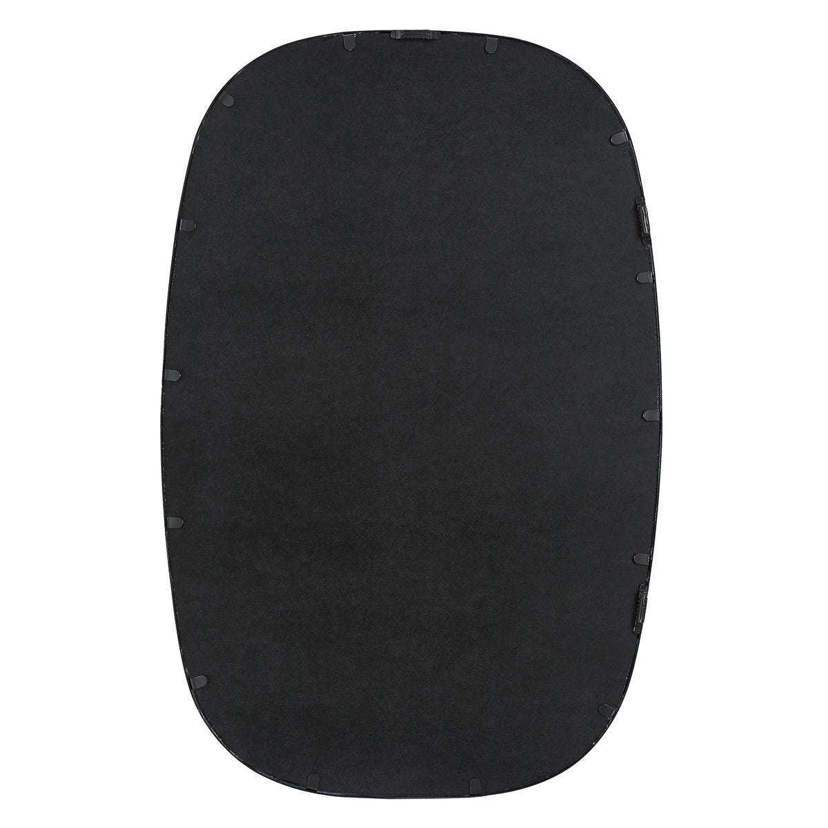 Rounded Black Rectangle Mirror