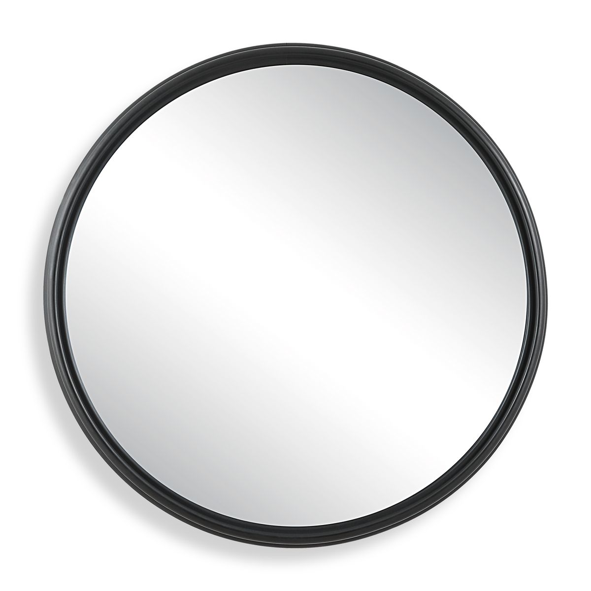 Stacked Black Round Mirror