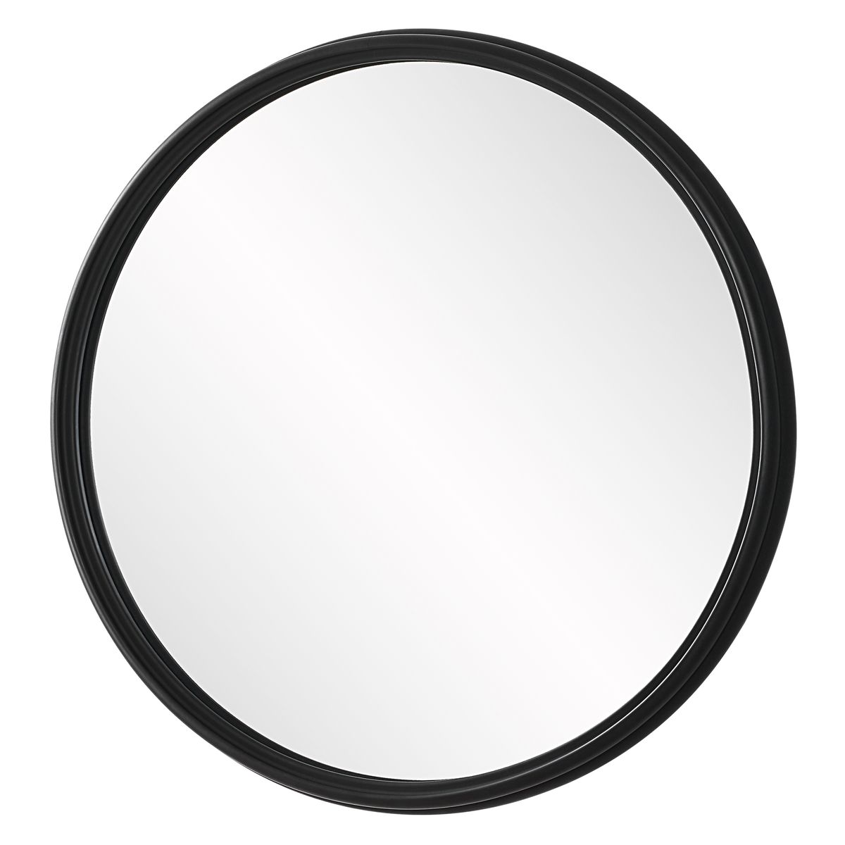 Stacked Black Round Mirror