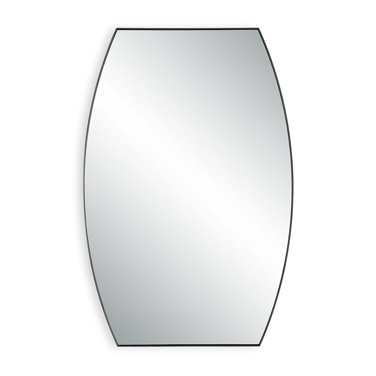 Convex Black Floating Mirror