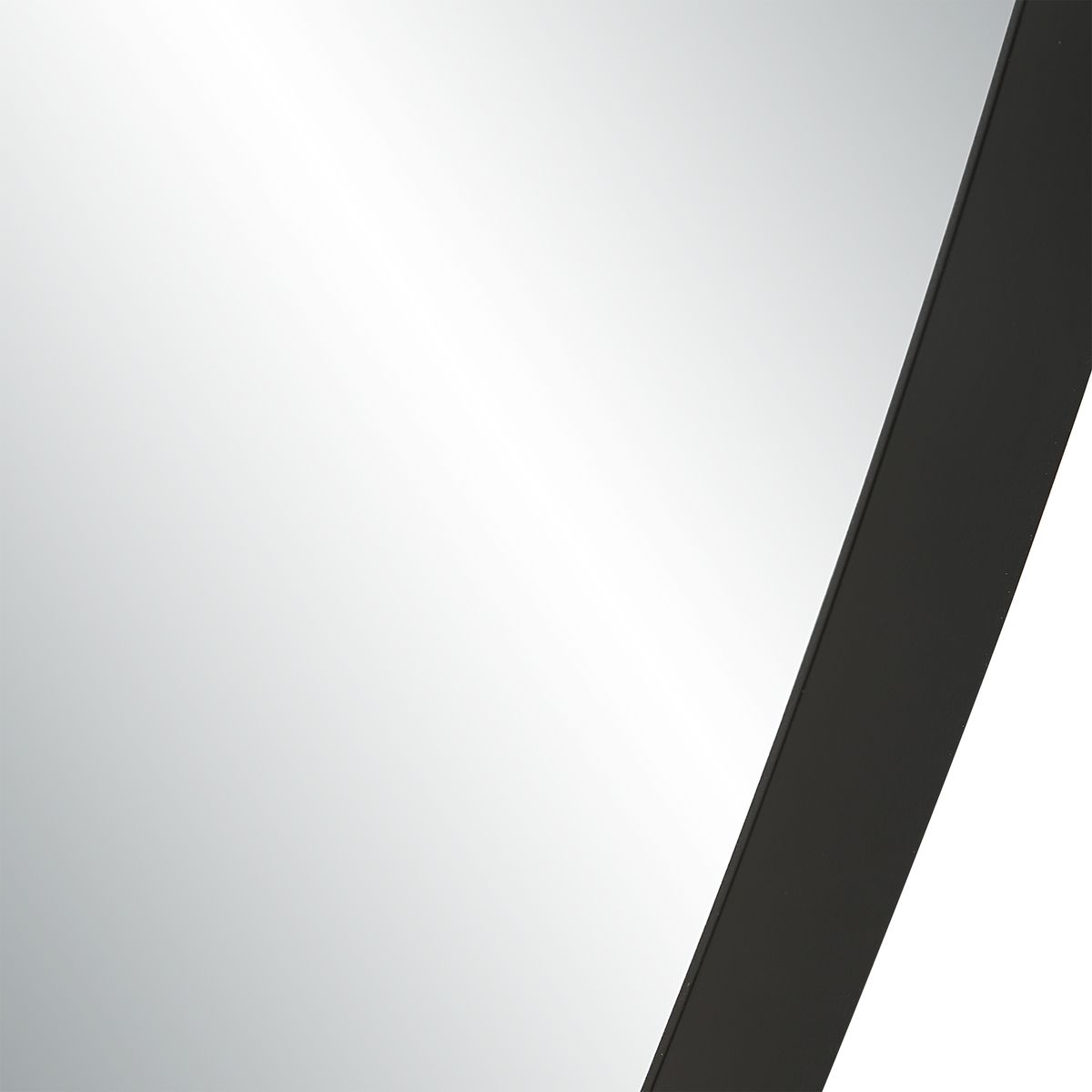 Convex Black Floating Mirror