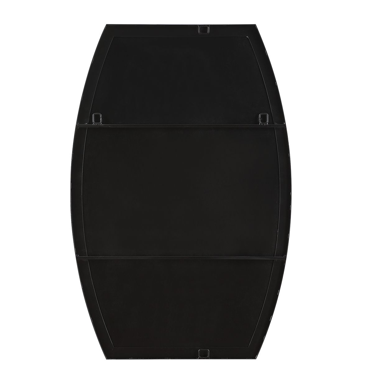 Convex Black Floating Mirror
