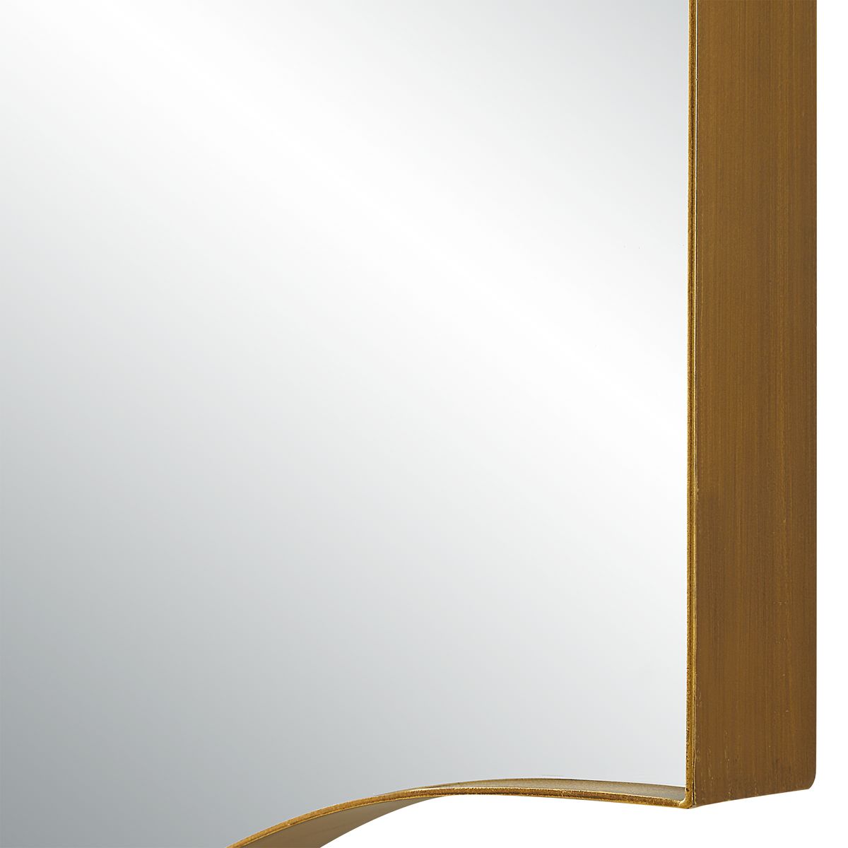 Arched Brushed Gold Mirror