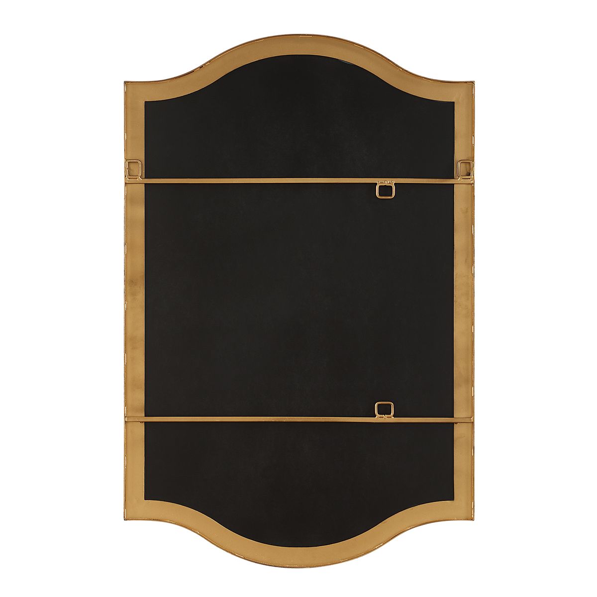 Arched Brushed Gold Mirror