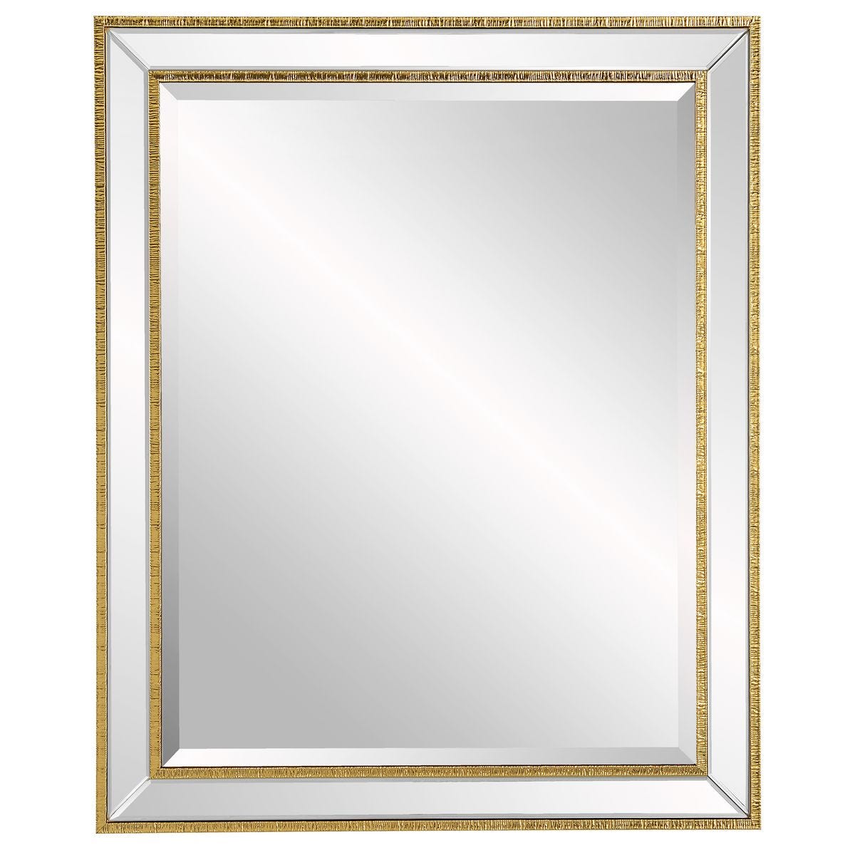 Gold Textured Panel Mirror