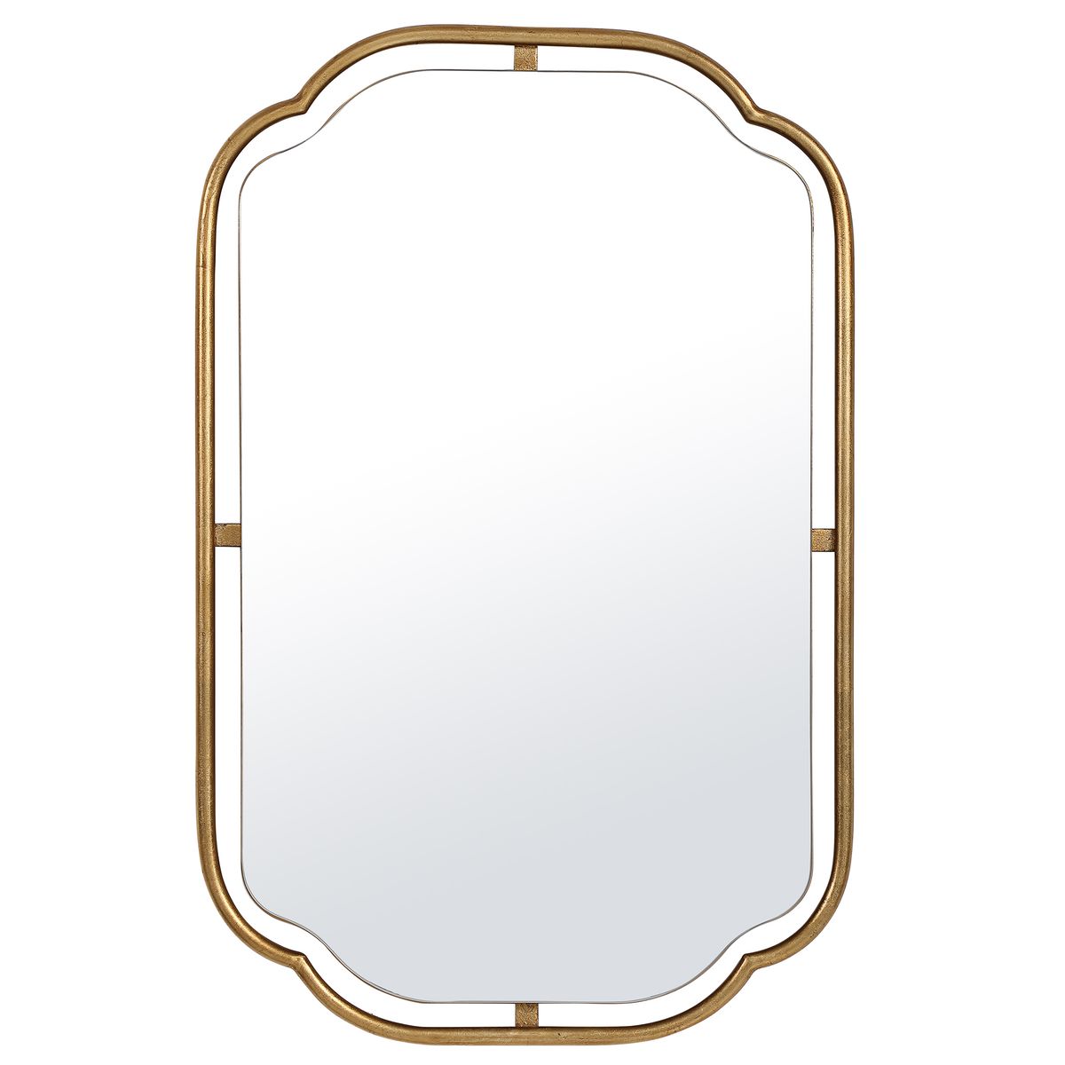 Tubular Gold Floating Mirror