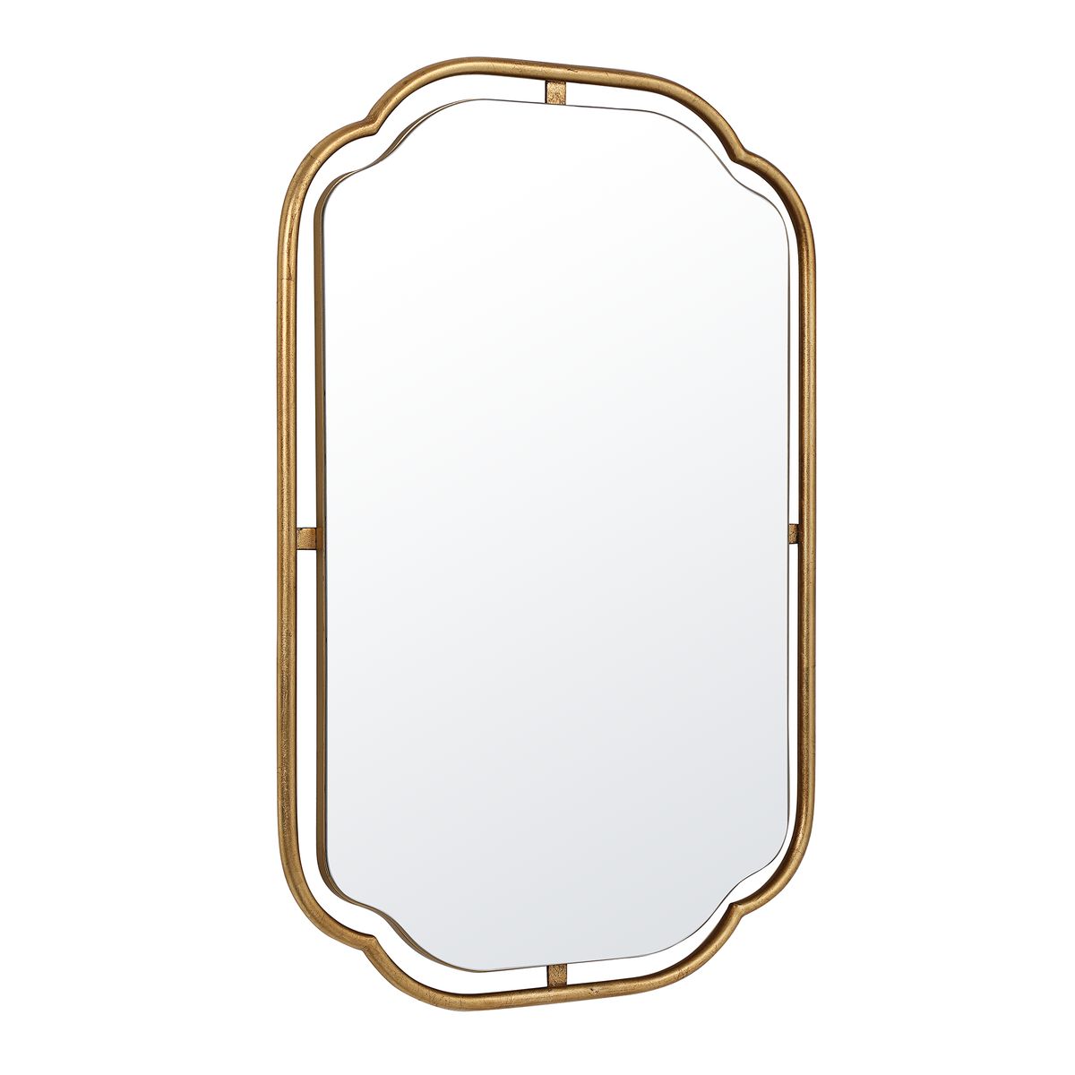 Tubular Gold Floating Mirror