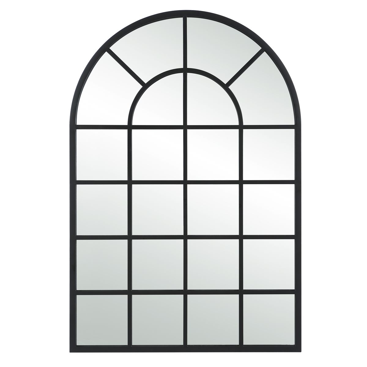 Arched Windowpane Mirror