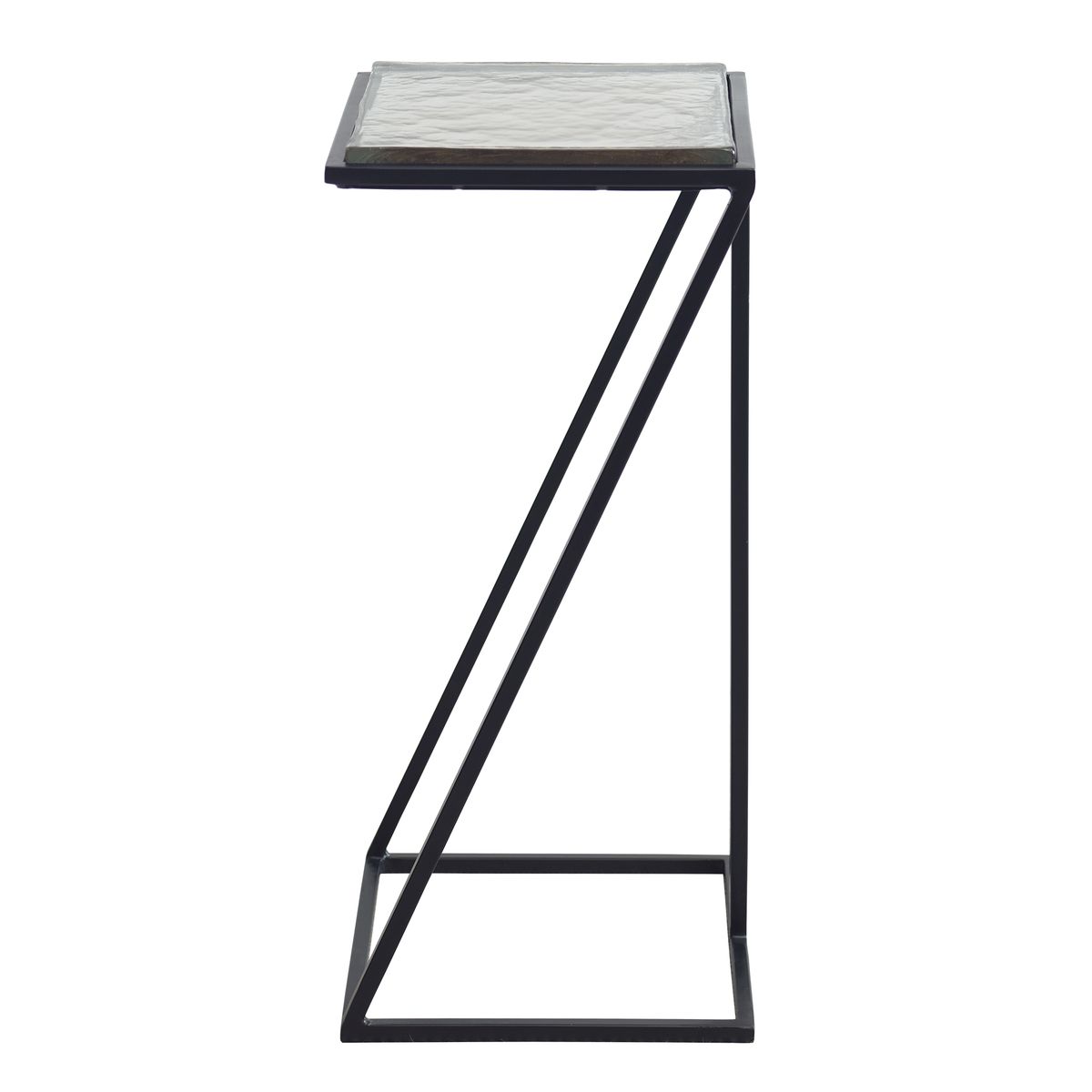 Angled Cast Glass Accent Table